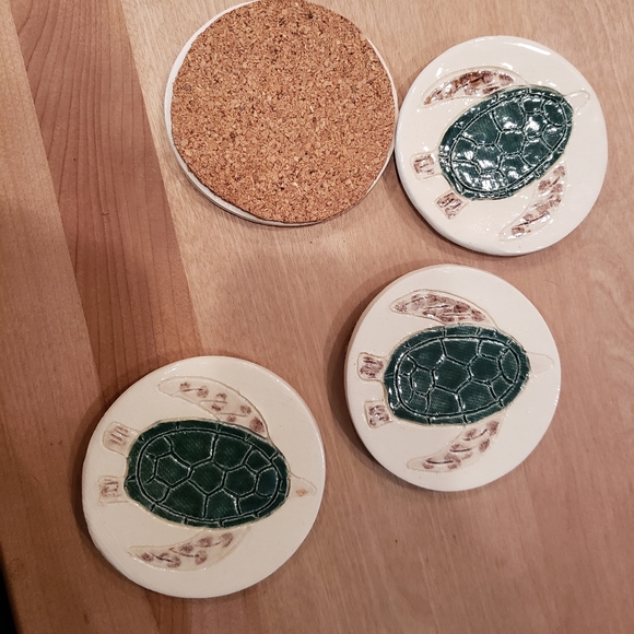 NWOT Ceramic Turtle Coasters - Picture 3 of 3